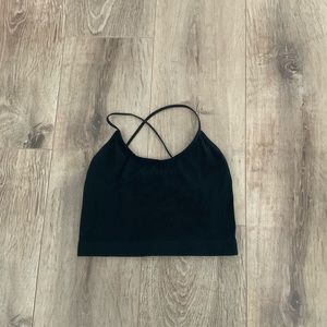 Colsie Black Stretchy Cropped Tank